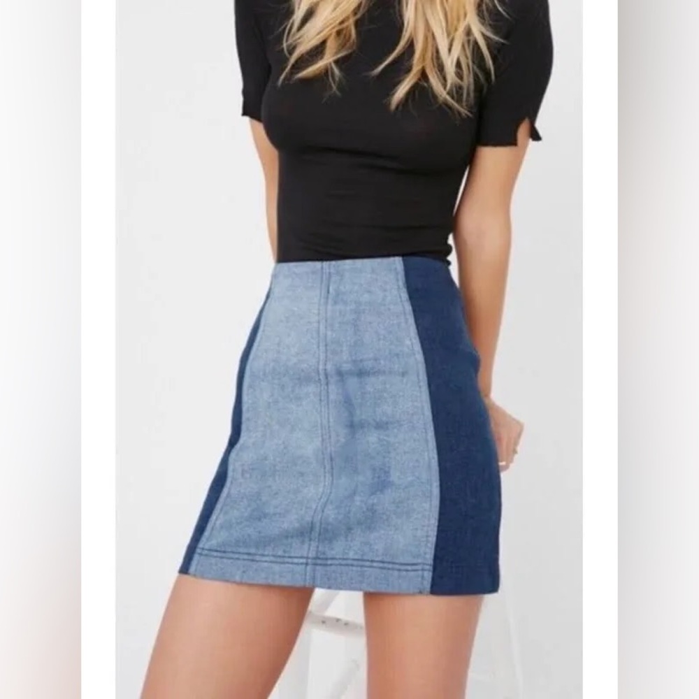 Free people denim skirt